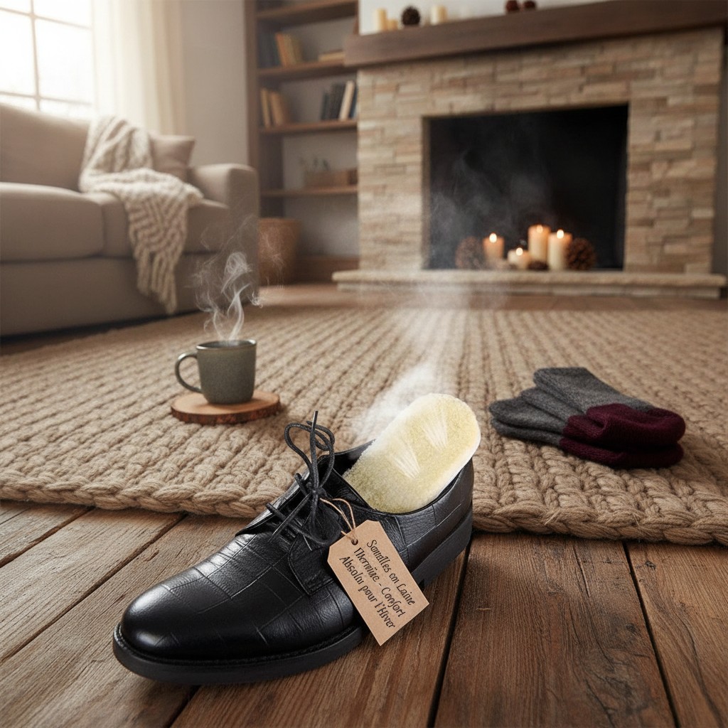 Semelles en Laine Thermique - Confort Absolu pour l'Hiver (couleur et design aléatoire) - Marjane Mall - Image 3