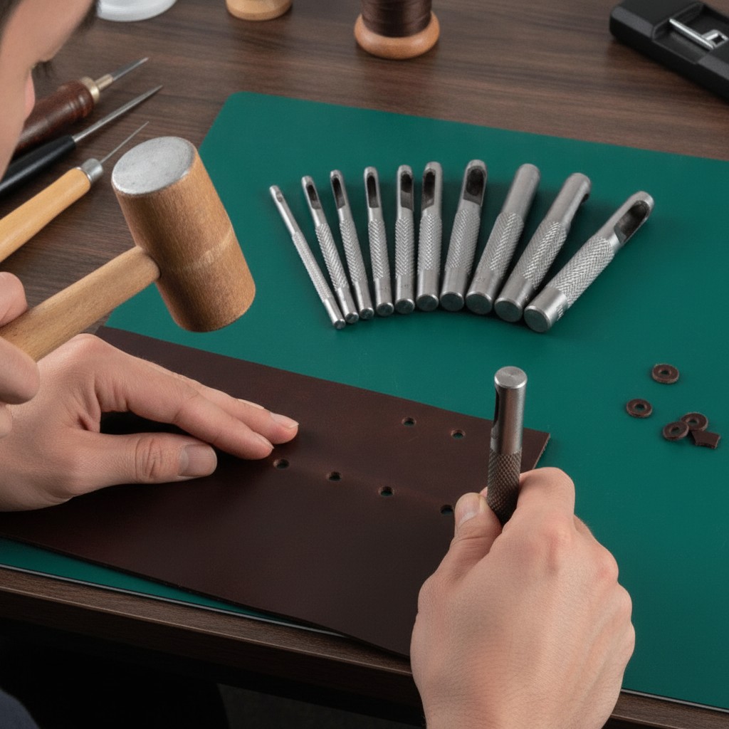 Kit de perforatrices pour cuir : Ensemble de 9 emporte-pièces de précision(couleur et design aléatoire) - Marjane Mall - Image 4