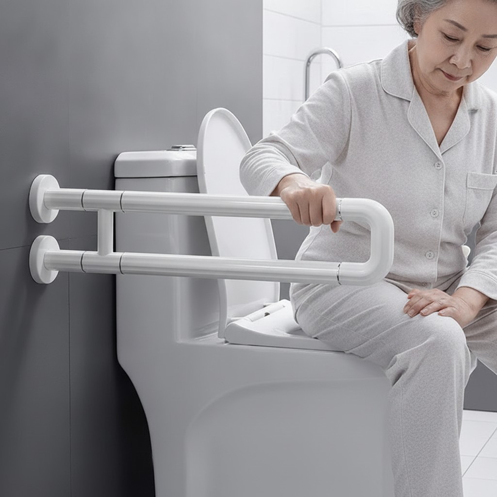 Barre d'Appui de Sécurité pour Toilettes : Aide au Lever Confortable(couleur et design aléatoire) - Marjane Mall - Image 4