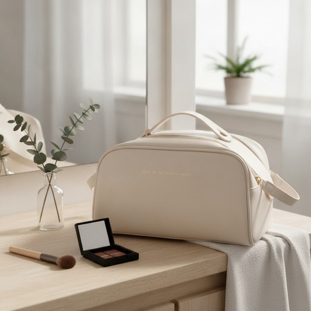 Trousse de toilette élégante et spacieuse pour cosmétiques et accessoires de beauté(couleur et design aléatoire) - Marjane Mall - Image 2