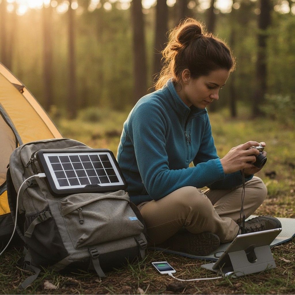 Chargeur solaire portable - Panneau photovoltaïque USB pour appareils électroniques et camping.(couleur et design aléatoire) - Marjane Mall - Image 4