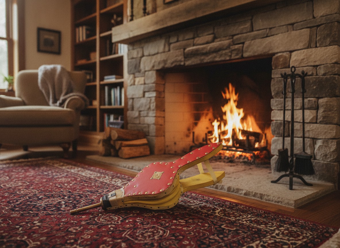 Soufflet de cheminée manuel – Accessoire traditionnel pour allumage et entretien du feu(couleur et design aléatoire) - Marjane Mall - Image 3