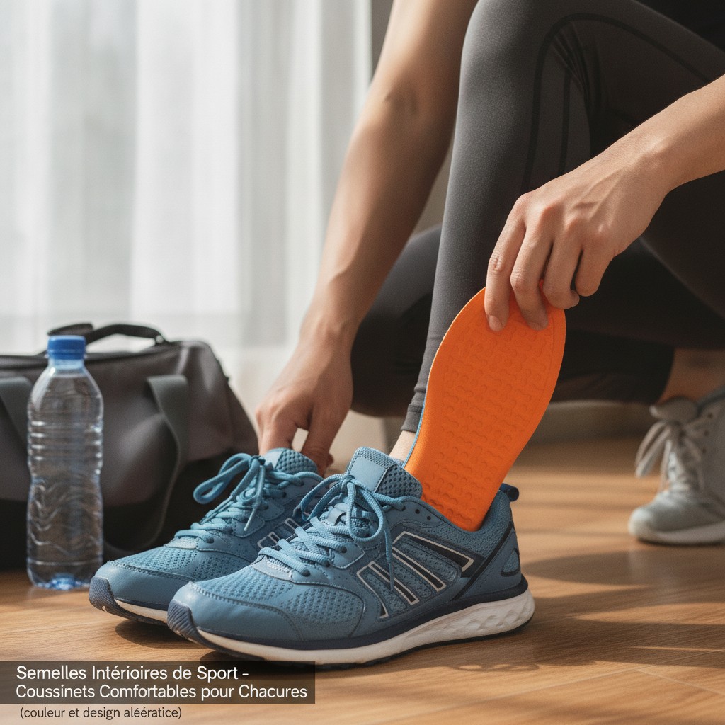 Semelles Intérieures de Sport - Coussinets Confortables pour Chaussures(couleur et design aléatoire) - Marjane Mall - Image 4