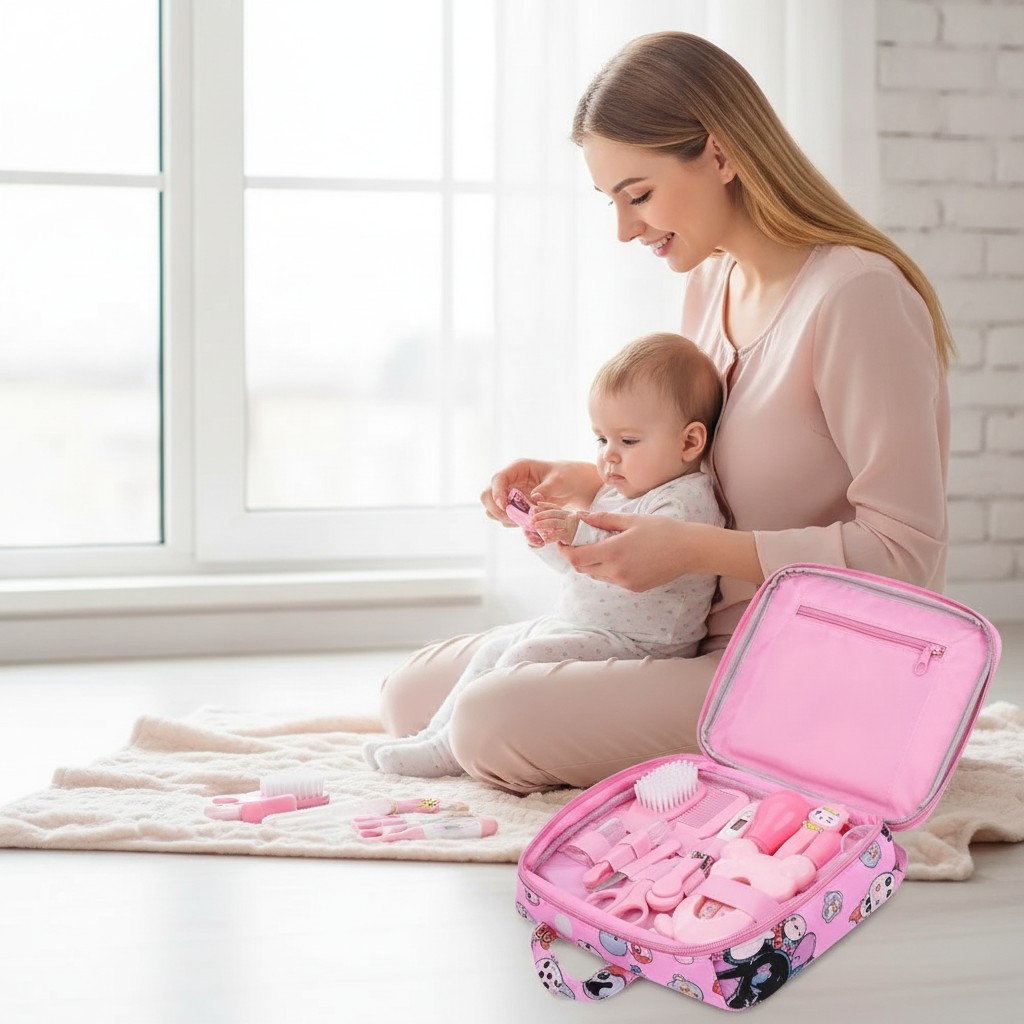 Kit de Soins Complet pour Bébé - 13 Accessoires Essentiels pour l'Hygiène et la Santé	(couleur et design aléatoire) - Marjane Mall - Image 4