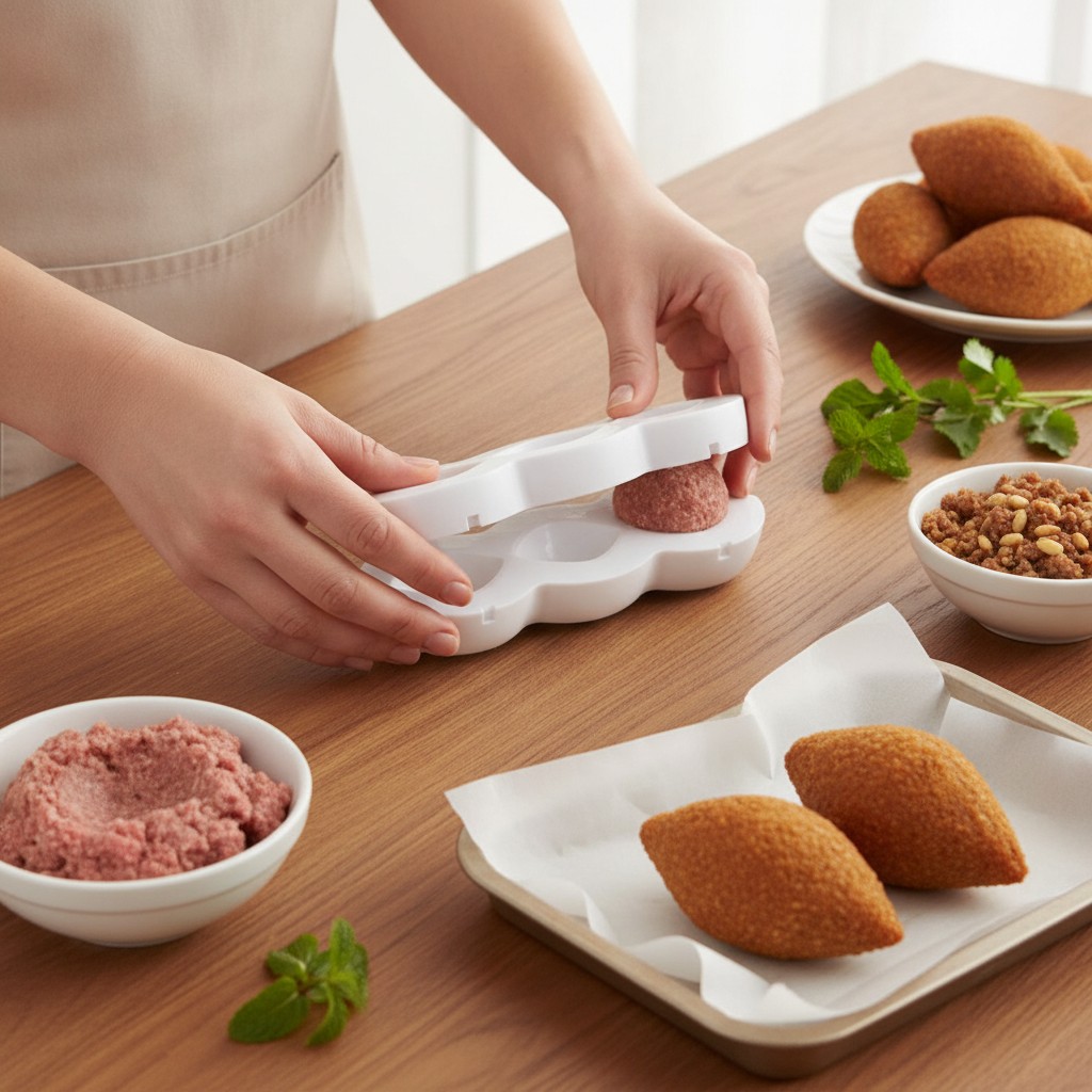 Moule à Kibbeh manuel pour réussir vos spécialités orientales(couleur et design aléatoire) - Marjane Mall - Image 4