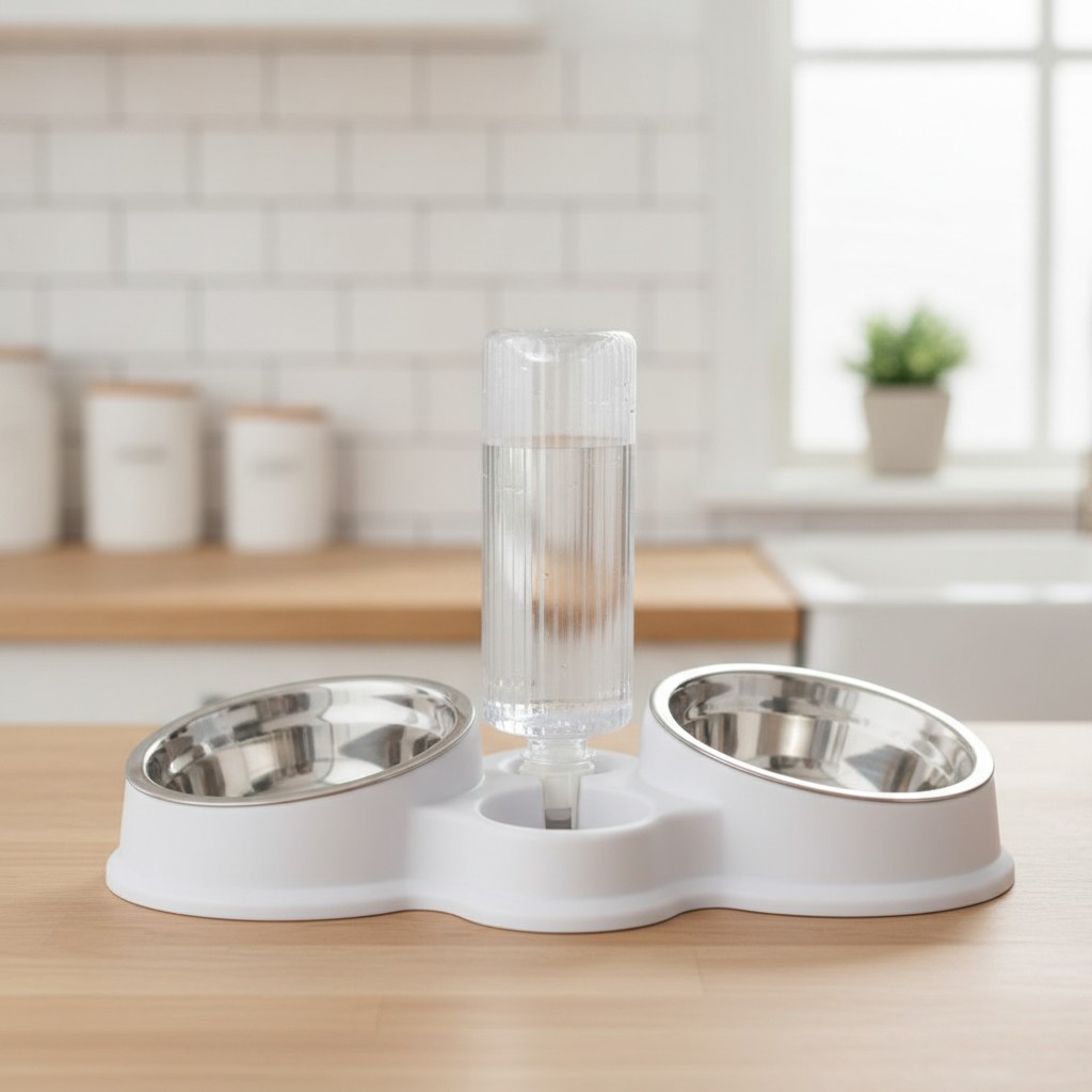 Distributeur d'eau et de nourriture automatique pour animaux de compagnie(couleur et design aléatoire) - Marjane Mall - Image 2