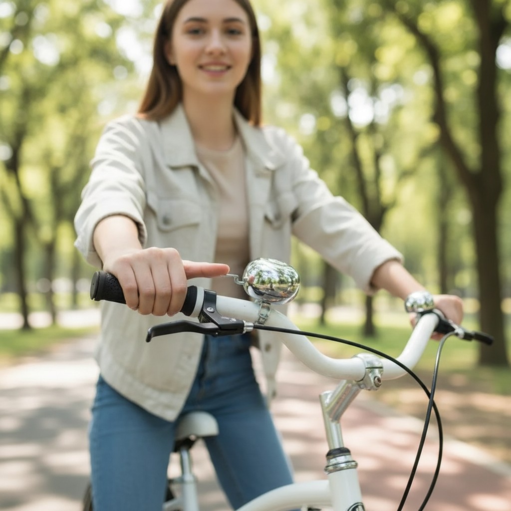 Sonnette de vélo classique au son clair et puissant(couleur et design aléatoire) - Marjane Mall - Image 4