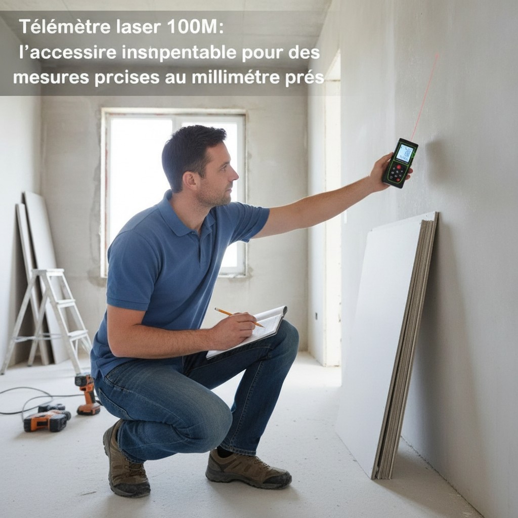 Télémètre laser 100M : l'accessoire indispensable pour des mesures précises au millimètre près(couleur et design aléatoire) - Marjane Mall - Image 4