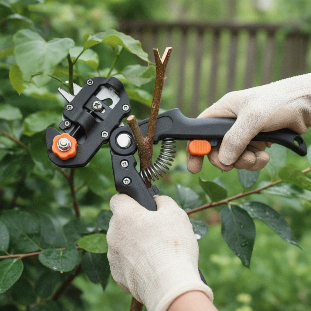 Sécateur à Greffer Professionnel avec 3 Lames Interchangeables - Pince à Greffer V, U et Ω pour Jardin(couleur et design aléatoire) - Marjane Mall - Image 4