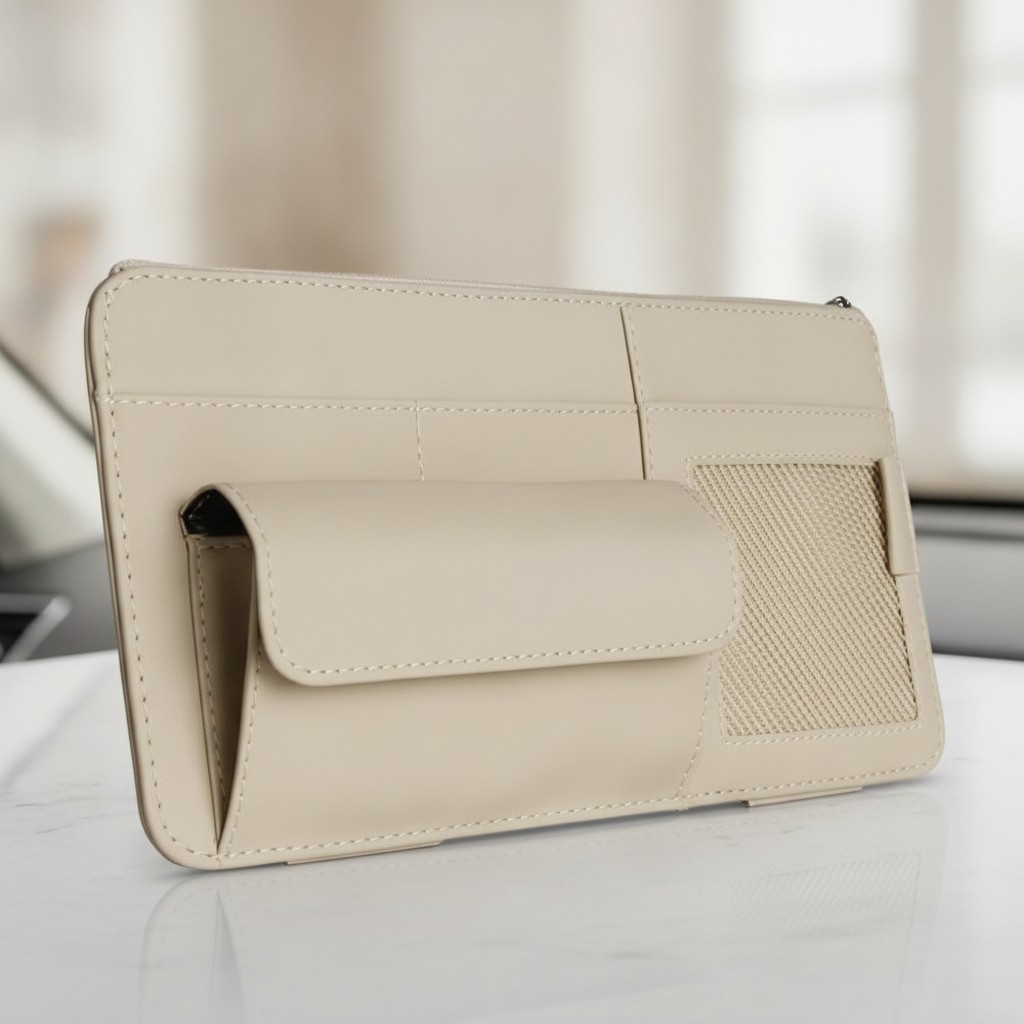 Organisateur de pare-soleil pour voiture avec multiples poches(couleur et design aléatoire) - Marjane Mall - Image 2
