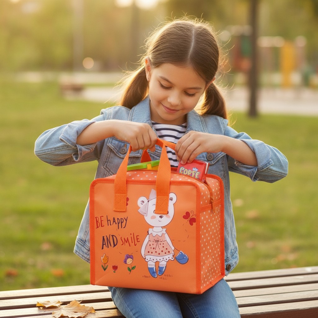 Sac isotherme pour enfants avec motif ludique et poignées résistantes (couleur et design aléatoire) - Marjane Mall - Image 4