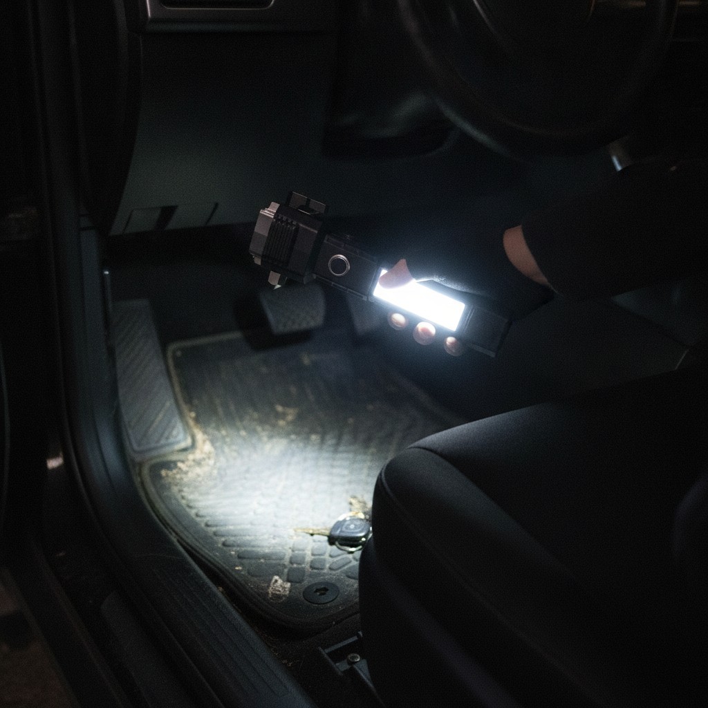 Marteau de sécurité multifonctionnel avec lampe torche intégrée pour urgences automobiles(couleur et design aléatoire) - Marjane Mall - Image 3