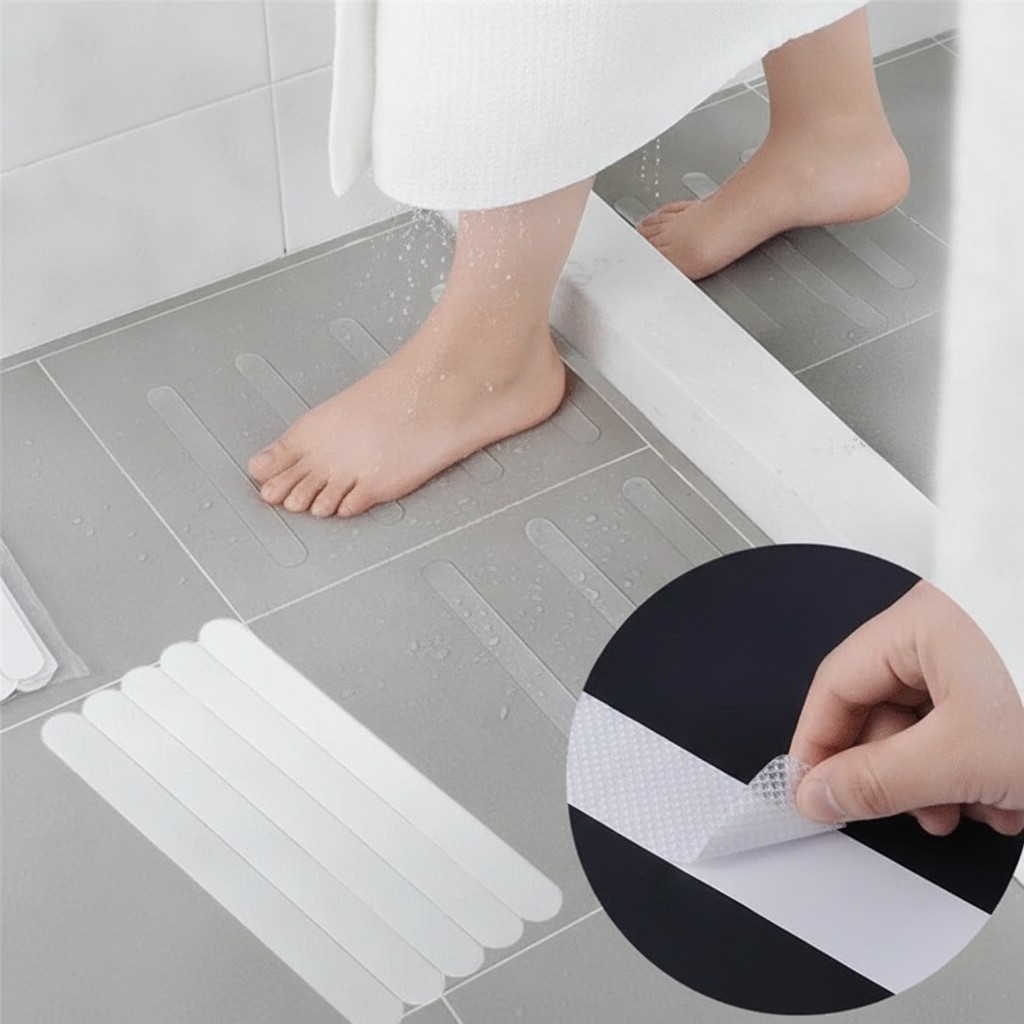 Bandes adhésives antidérapantes pour douche et baignoire – Sécurité optimale(couleur et design aléatoire) - Marjane Mall - Image 4
