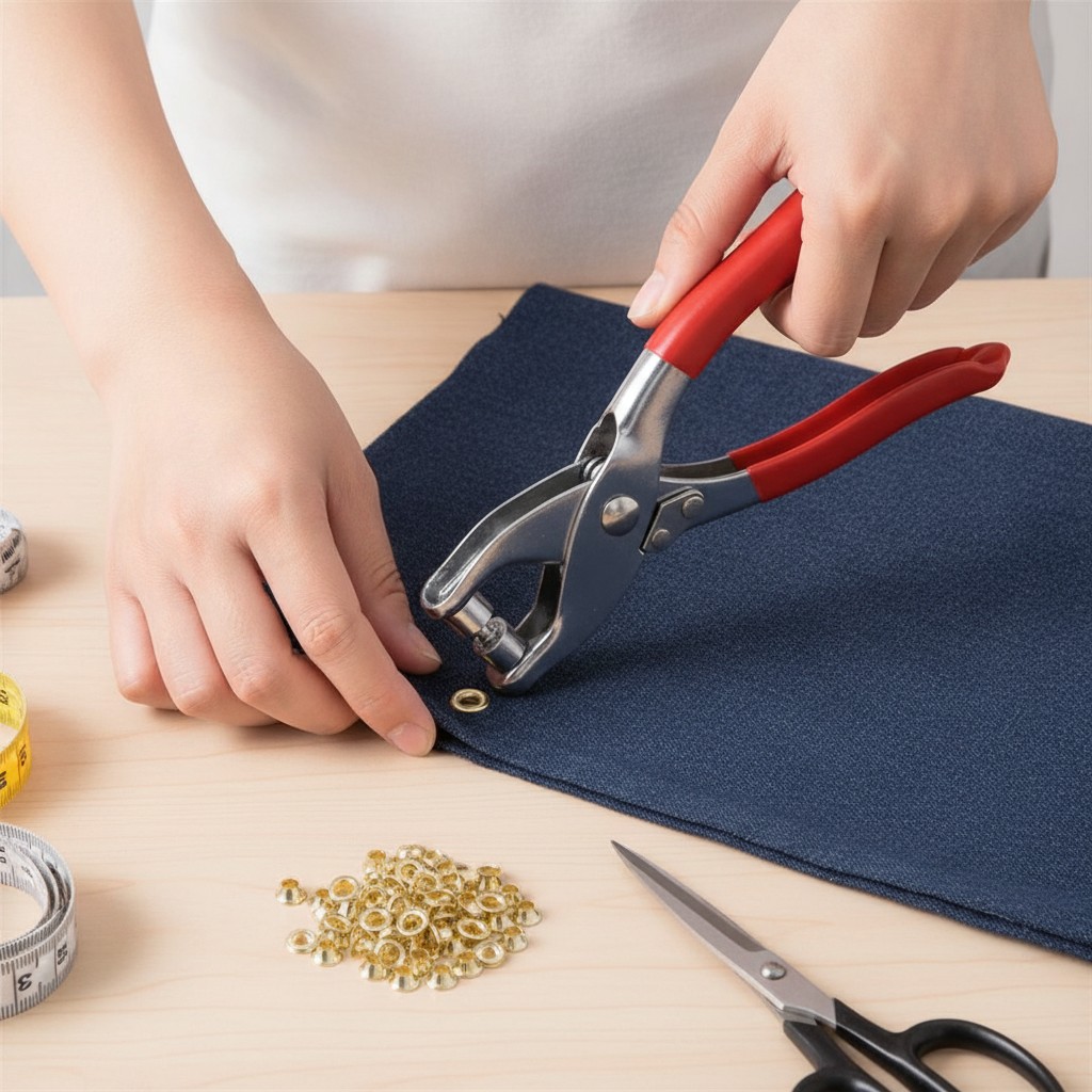 Pince à œillets professionnelle avec kit d'accessoires pour couture et loisirs créatifs(couleur et design aléatoire) - Marjane Mall - Image 4