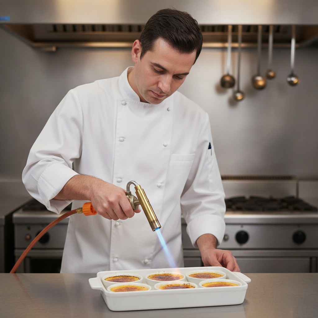 Chalumeau de cuisine professionnel pour caramélisation et cuisson au chalumeau - Marjane Mall - Image 4