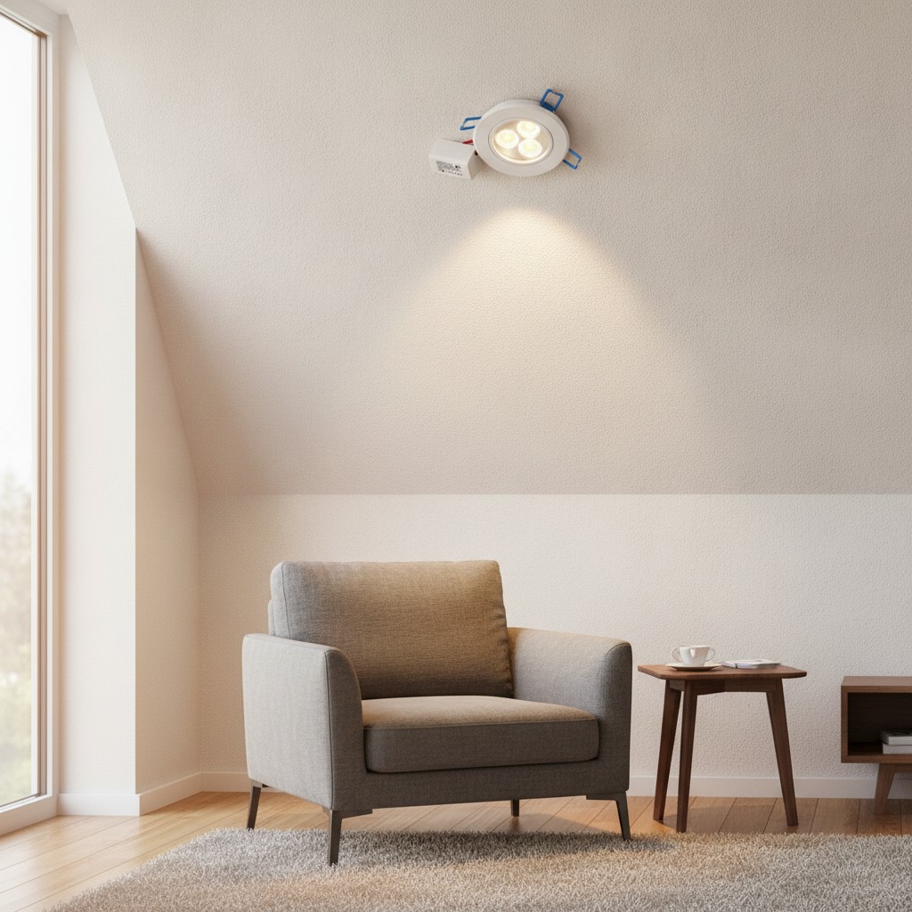 Spot LED Encastrable 3W - Éclairage Plafonnier pour Intérieur et Décoration(couleur et design aléatoire) - Marjane Mall - Image 3