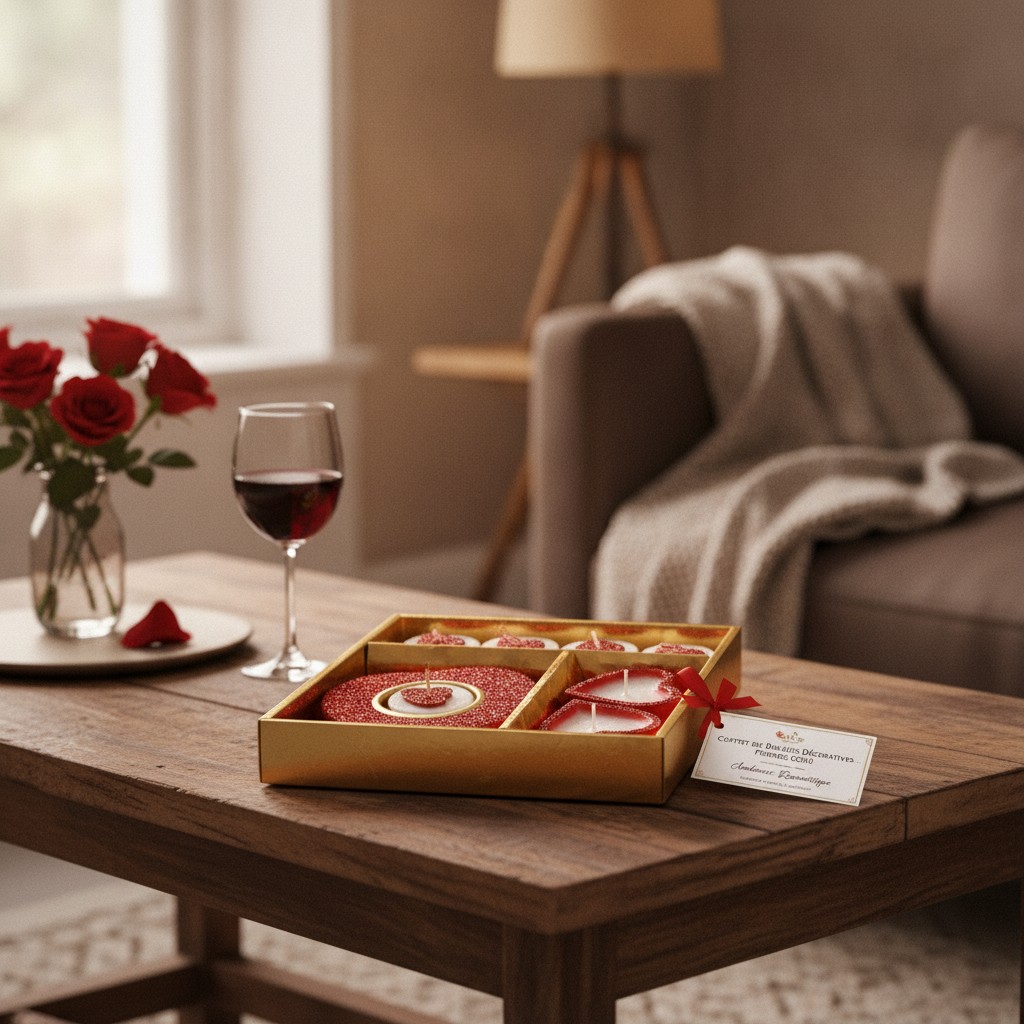 Coffret de Bougies Décoratives - Formes Cœur pour Ambiance Romantique(couleur et design aléatoire) - Marjane Mall - Image 3