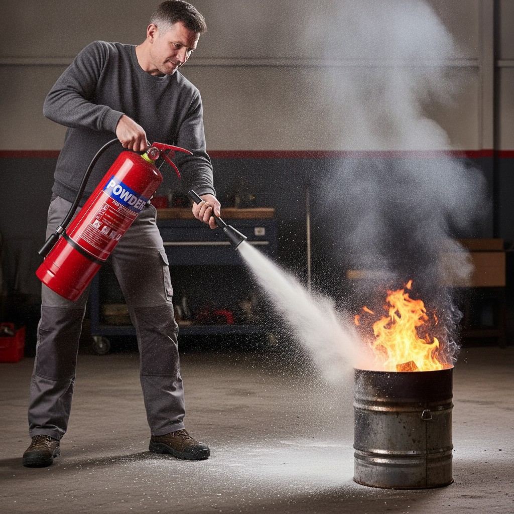 Extincteur à Poudre ABC avec Manomètre – Équipement de Sécurité Incendie pour Voiture et Maison(couleur et design aléatoire) - Marjane Mall - Image 3