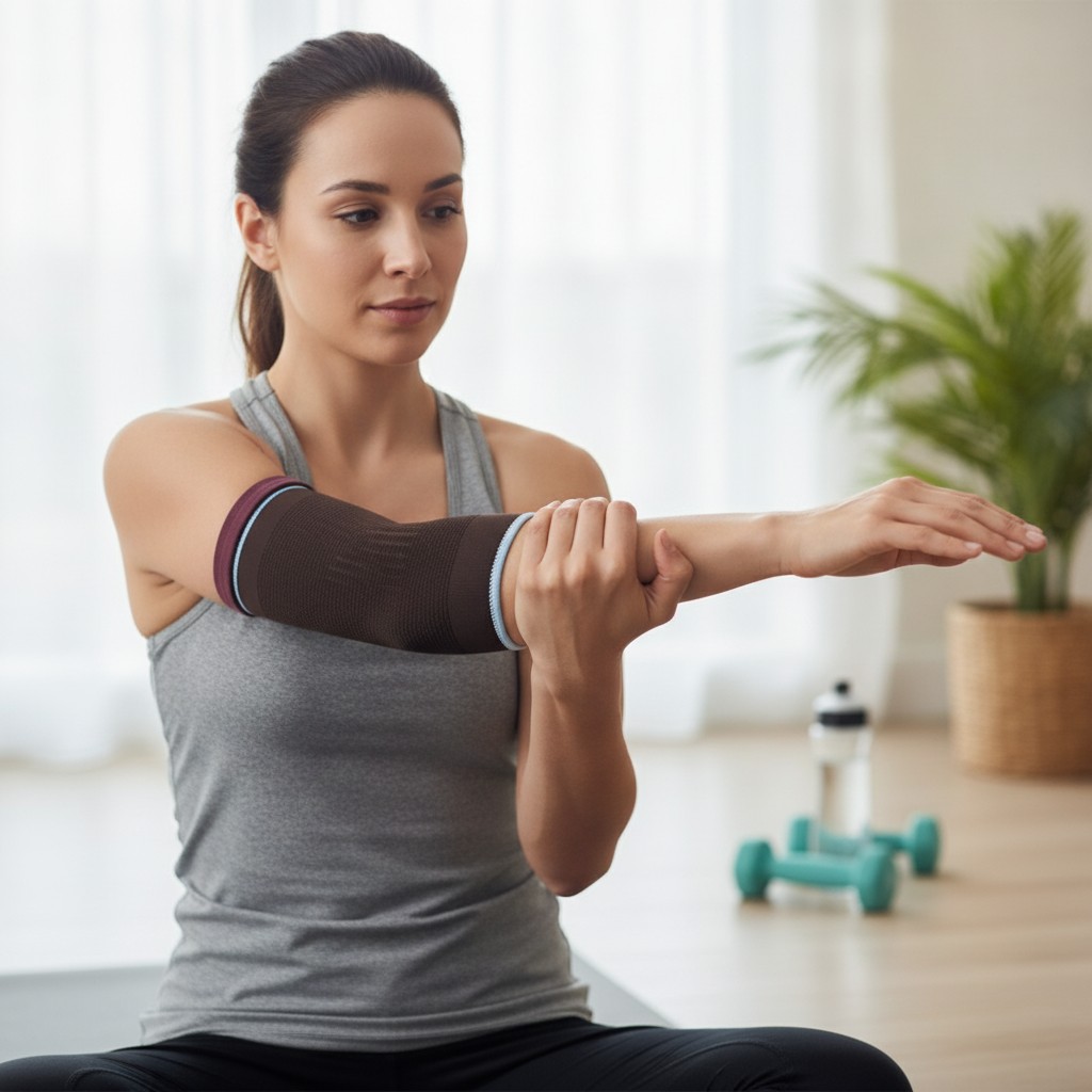 Coudière de compression élastique : soutien optimal pour le sport et la récupération	(couleur et design aléatoire) - Marjane Mall - Image 4