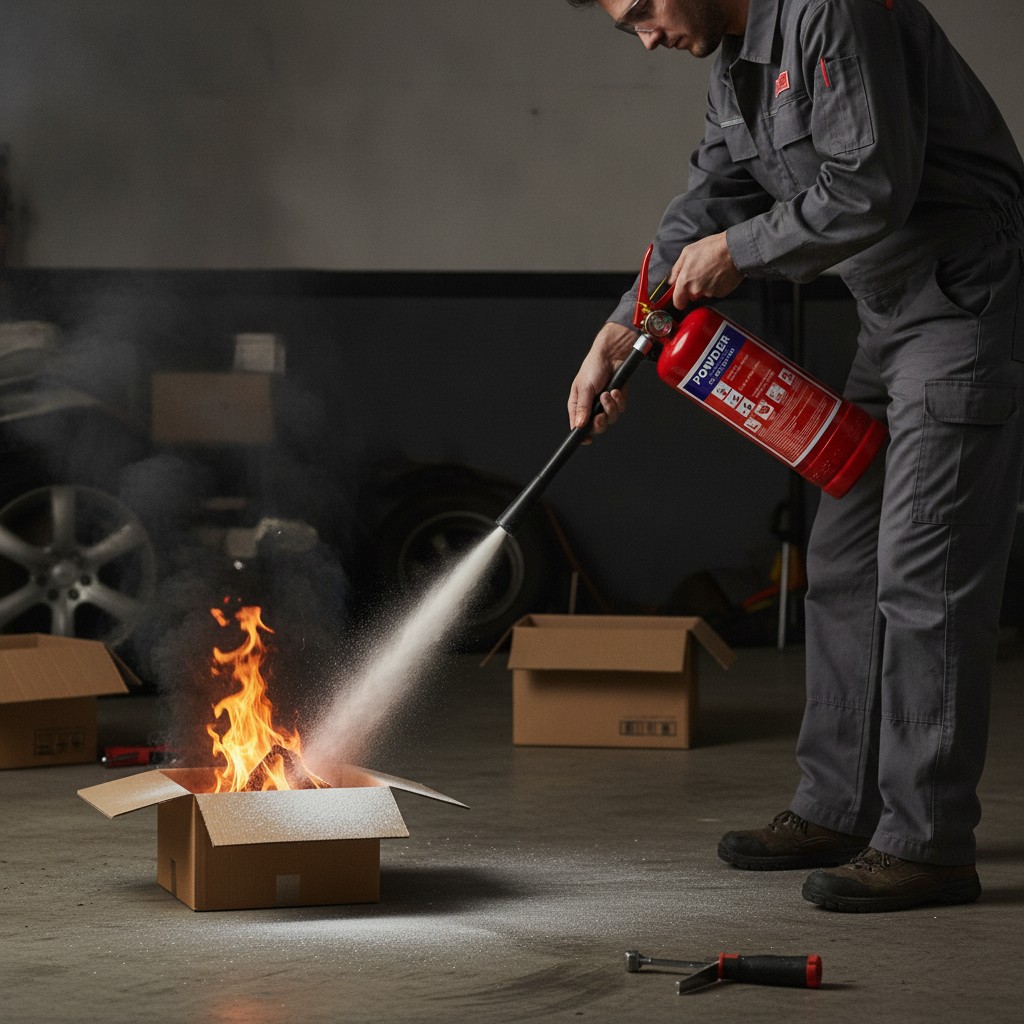 Extincteur à poudre ABC 1KG pour sécurité incendie domicile et voiture(couleur et design aléatoire) - Marjane Mall - Image 4