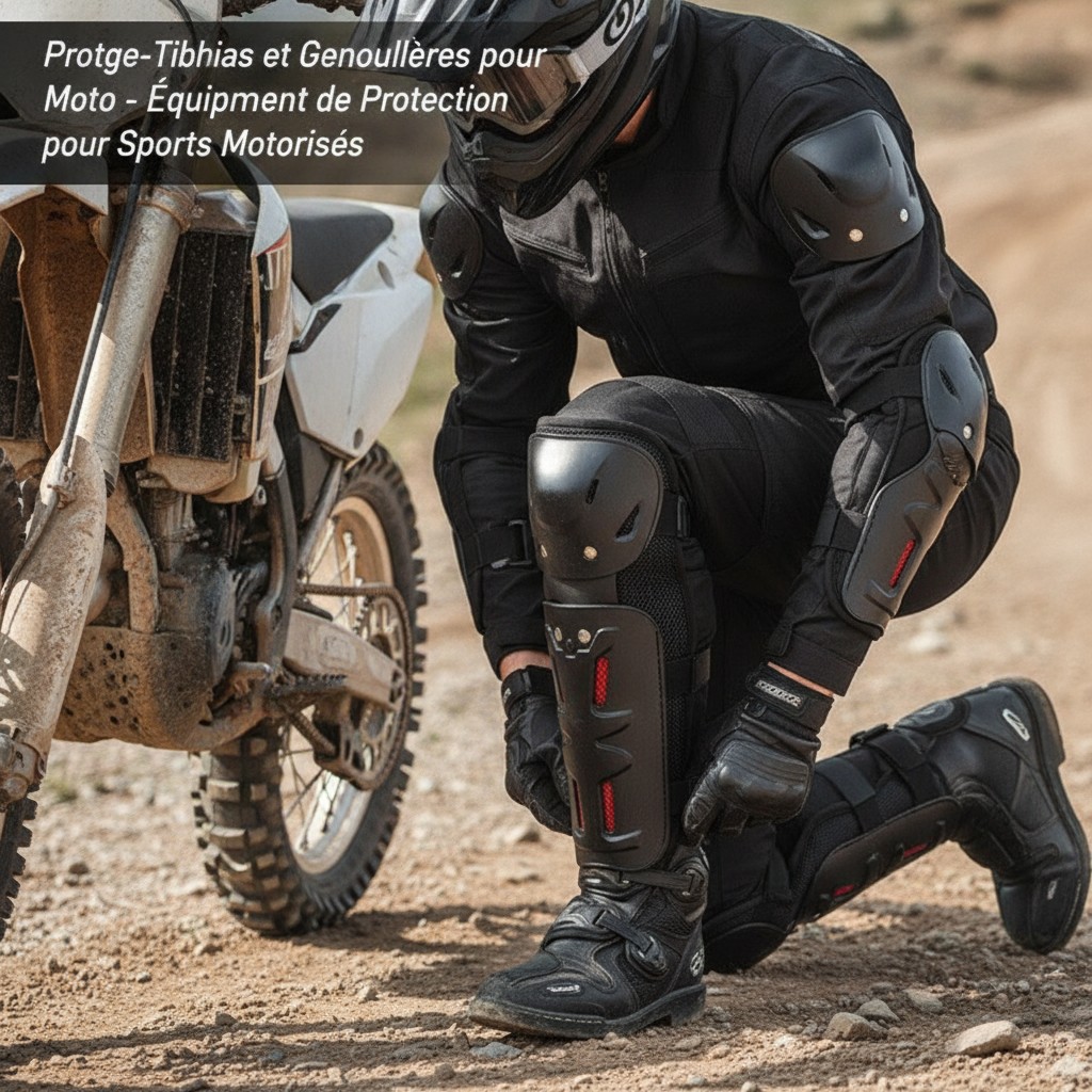 Protège-Tibias et Genouillères pour Moto - Équipement de Protection pour Sports Motorisés(couleur et design aléatoire) - Marjane Mall - Image 4