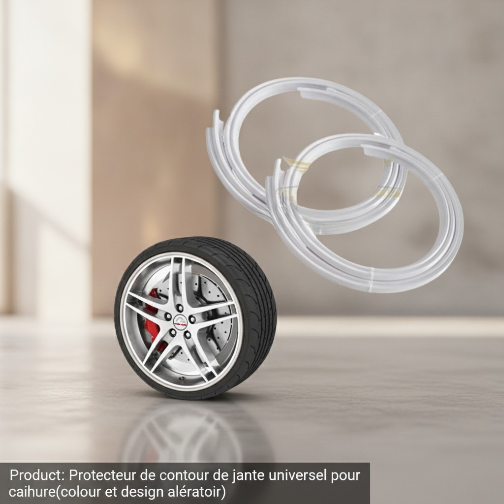 Protecteur de contour de jante universel pour voiture(couleur et design aléatoire) - Marjane Mall - Image 2