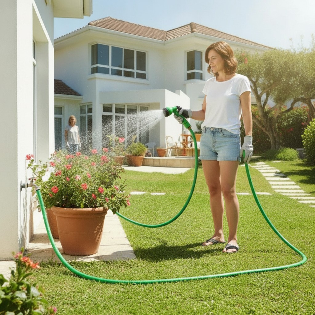 Tuyau d'Arrosage Extensible - Kit Complet avec Pistolet Multi-Jet pour Jardin(couleur et design aléatoire) - Marjane Mall - Image 4