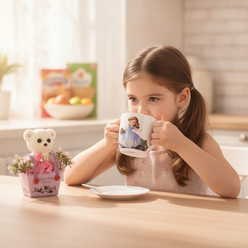 Mug en céramique - Tasse à café avec motif princesse et cuillère pour enfant et cadeau.(couleur et design aléatoire) - Marjane Mall - Image 4