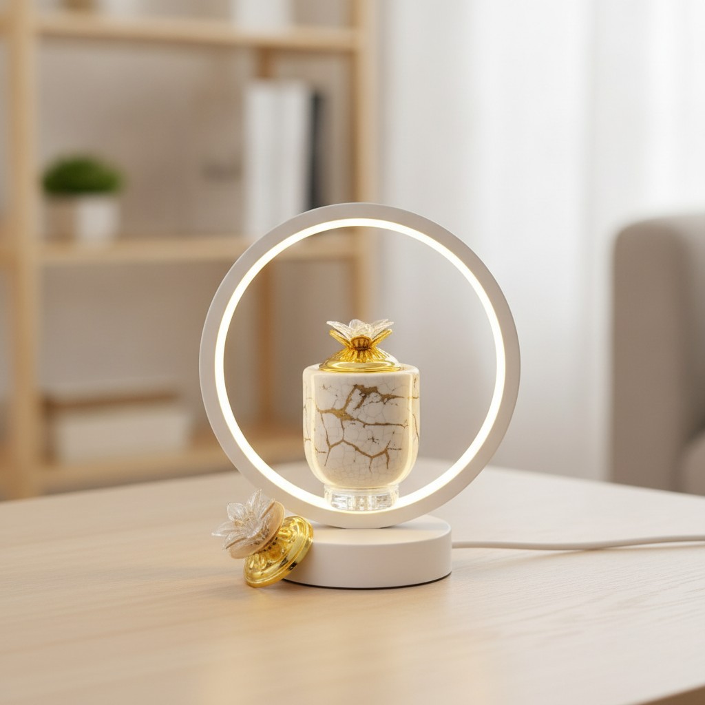 Lampe Diffuseur d'Encens LED : Élégance et Ambiance Apaisante pour Votre Intérieur(couleur et design aléatoire) - Marjane Mall - Image 2