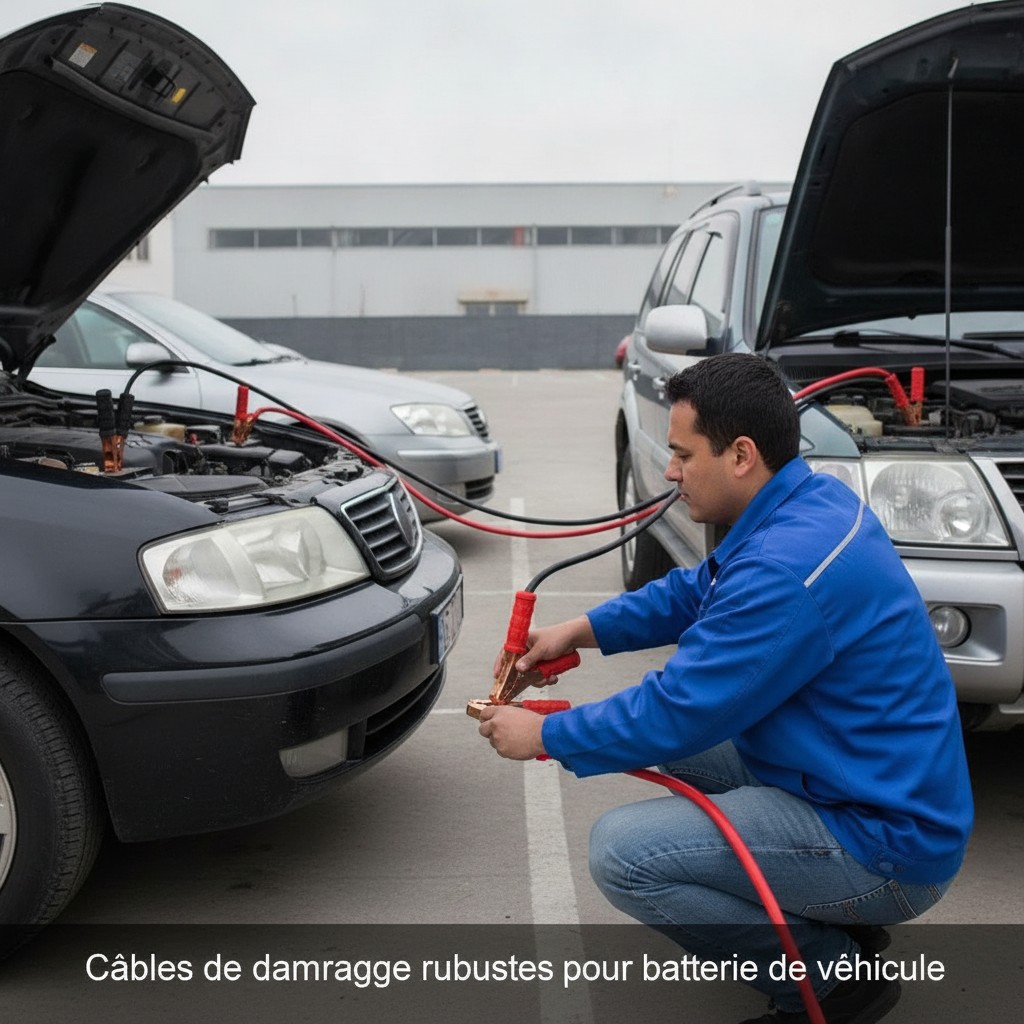 Câbles de démarrage robustes pour batterie de véhicule(couleur et design aléatoire) - Marjane Mall - Image 4