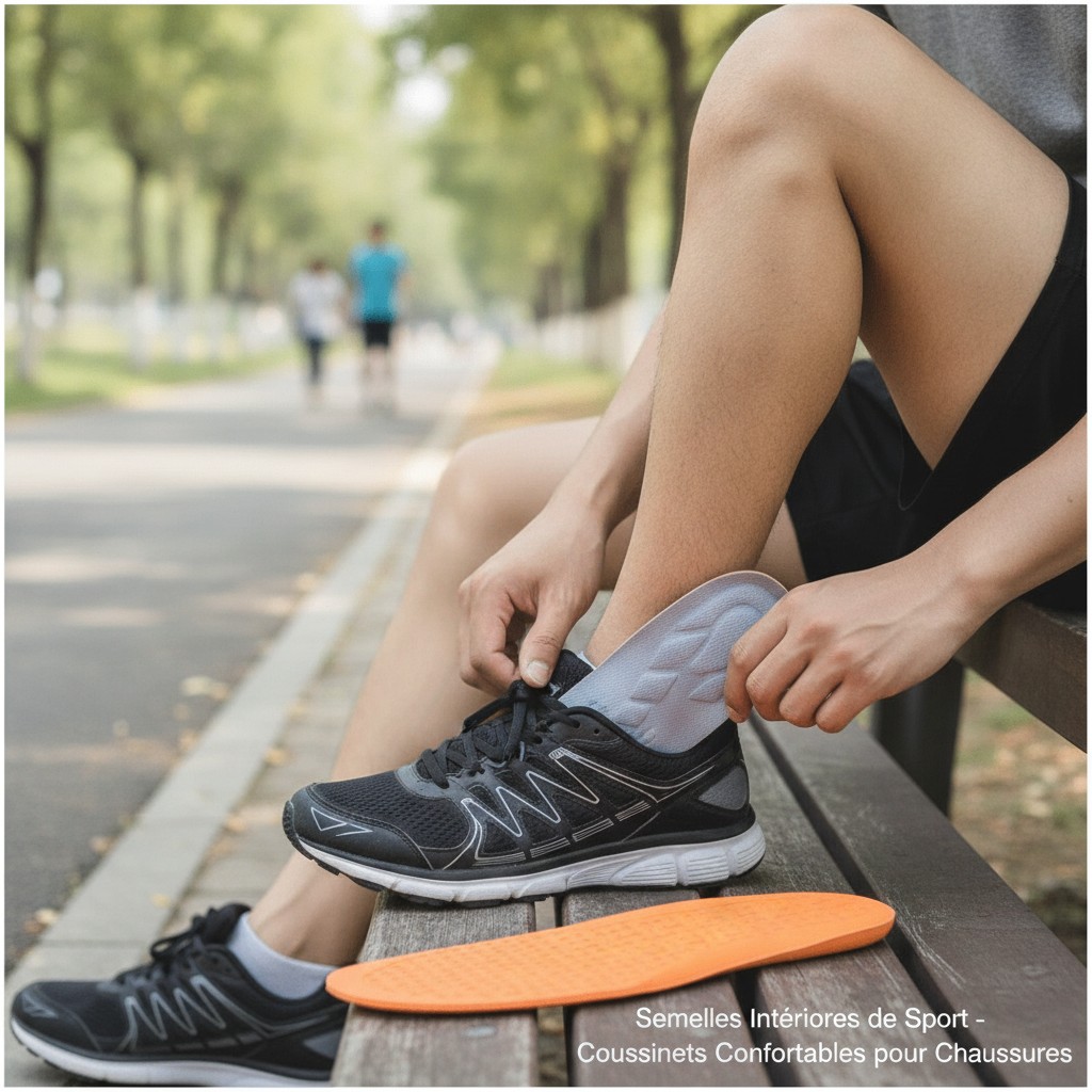 Semelles Intérieures de Sport - Coussinets Confortables pour Chaussures(couleur et design aléatoire) - Marjane Mall - Image 4