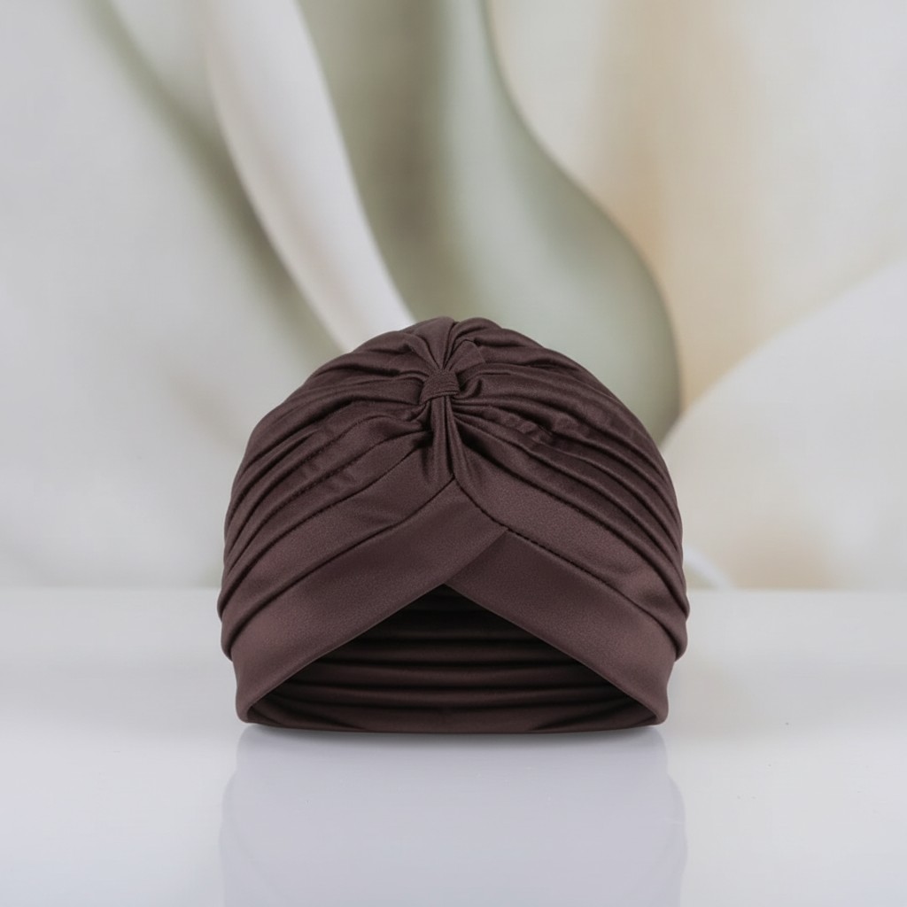 Turban élégant pour femme – Accessoire de tête plissé au style vintage(couleur et design aléatoire) - Marjane Mall - Image 2