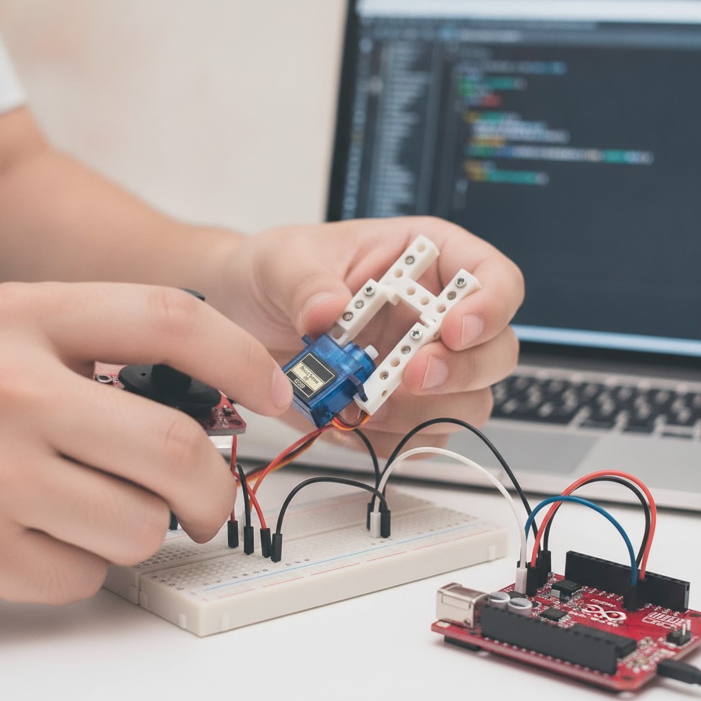 Micro Servo SG90 9g - Moteur Précis pour Projets de Robotique et Arduino(couleur et design aléatoire) - Marjane Mall - Image 4