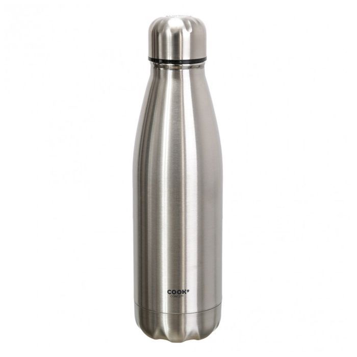 Cook Concept KA4613 Bouteille isotherme de transport Inox 50cl Gris Acier inoxydable Double paroi Maintien chaud/froid D7 x H25,5 cm