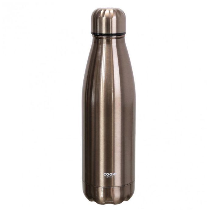 Cook Concept KA4636 Bouteille isotherme de transport Inox 50cl Mordoré Acier inoxydable Double paroi Maintien chaud/froid D7 x H25,5
