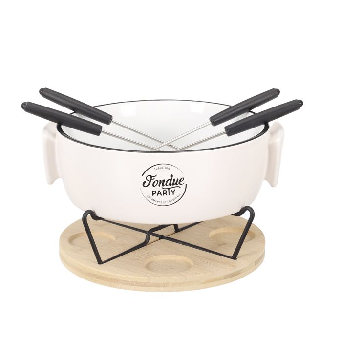 SERVICE A FONDUE CHAUFFE-PLAT ET PIQUE X4