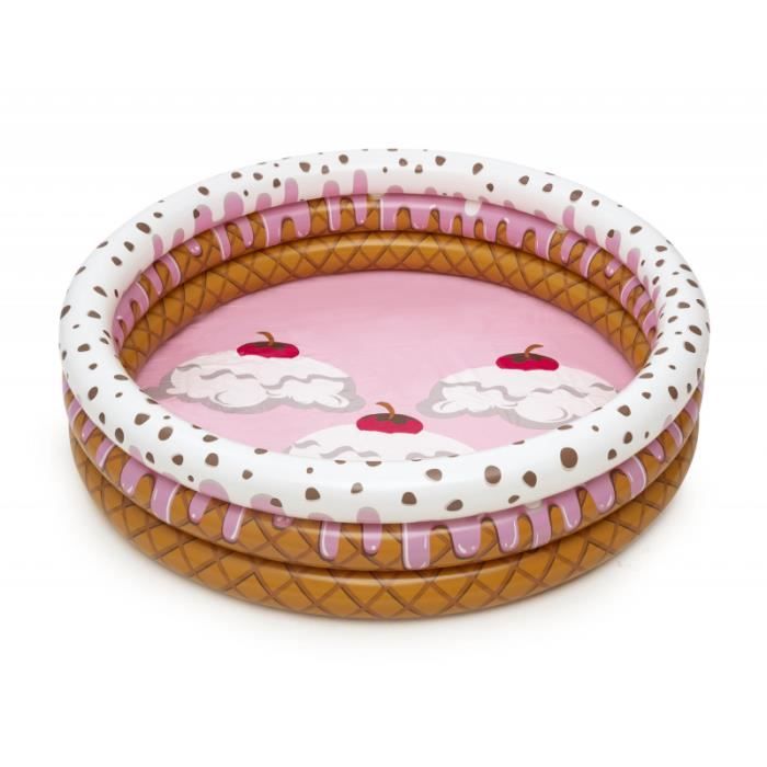 Piscine gonflable ronde Sundae Funday - AC-DÉCO - 160 x 38 cm - Mixte - Adulte - Rose