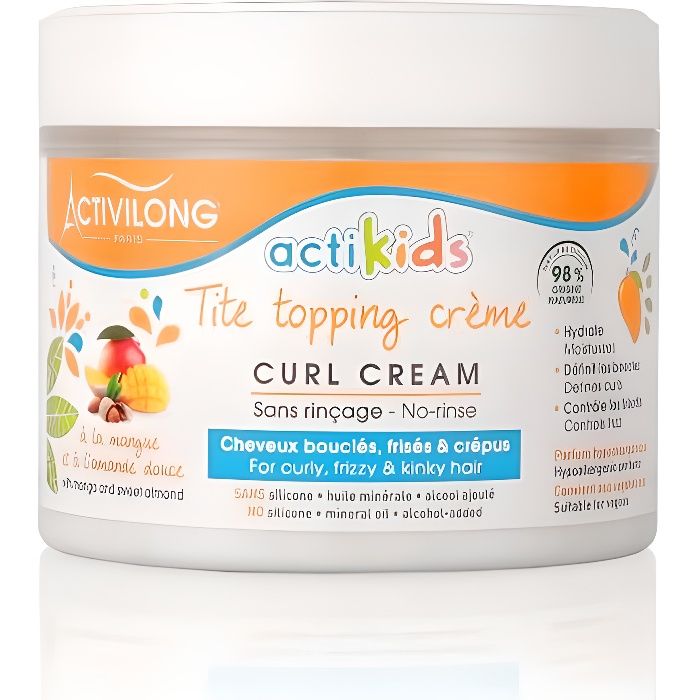 ACTIVILONG Actikids Tite Topping Crème Coiffante Boucles Mangue & Amande Douce 300 ml