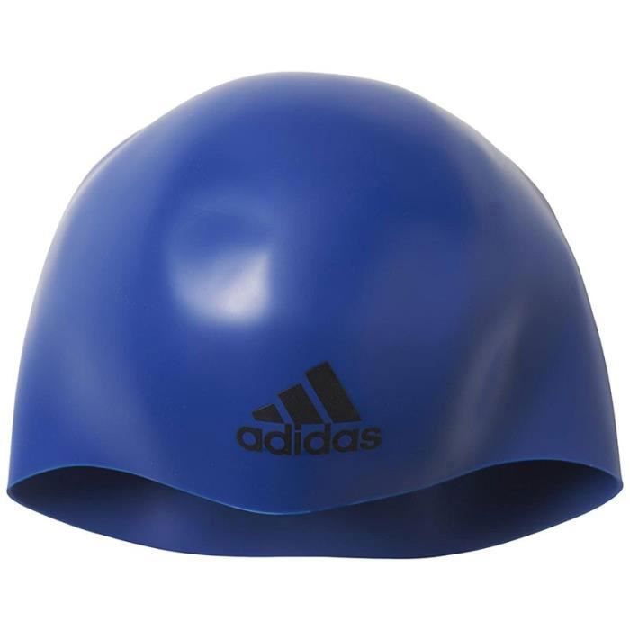 Bonnet de bain Silicone 3D bleu Natation Homme-Femme Adidas - Taille L