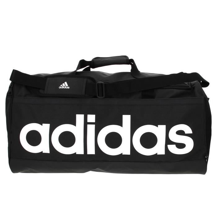 Sac de sport - ADIDAS - Linear duffel l - 100% polyester recyclé - Noir - Bandoulière ajustable