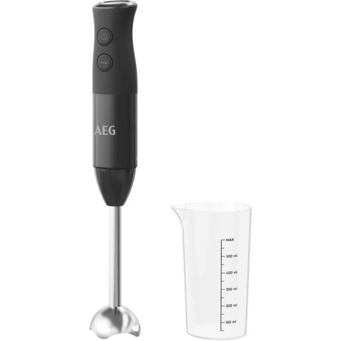 Mixeur plongeant - AEG - DELI4 HB4-1-4GG - 600W - Noir - 2 vitesses - Pied inoxydable