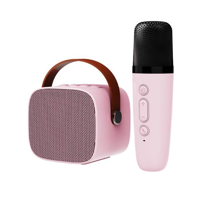 Rose - Mini micro sans fil Bluetooth, Petit haut parleur, Extérieur, Portable, Karaoké, Audio, Tout en un, Ca