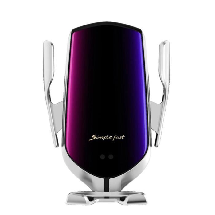 Argent--KISSCASS-Chargeur sans fil 2 en 1 pour voiture, support de téléphone portable avec capteur infrarouge