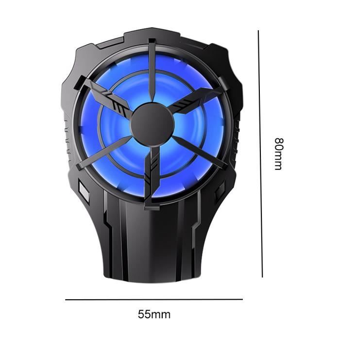 Ventilateur noir 1-Refroidisseur de téléphone portable pour PUBG Gaming, Artefact de refroidissement, Tourist