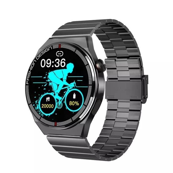 Acier noir-Montre intelligente SK11 Plus pour hommes, appel Bluetooth, bracelet de fitness NDavid, surveillan