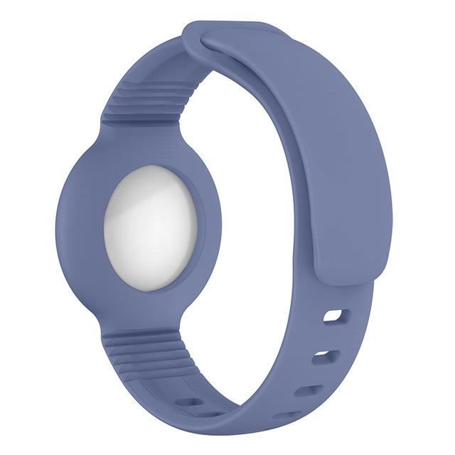 Gris Violet-Étui pour Apple AirTag, Bracelet en Silicone, étiquette à Air, Bracelet Anti-perte, housse de pr