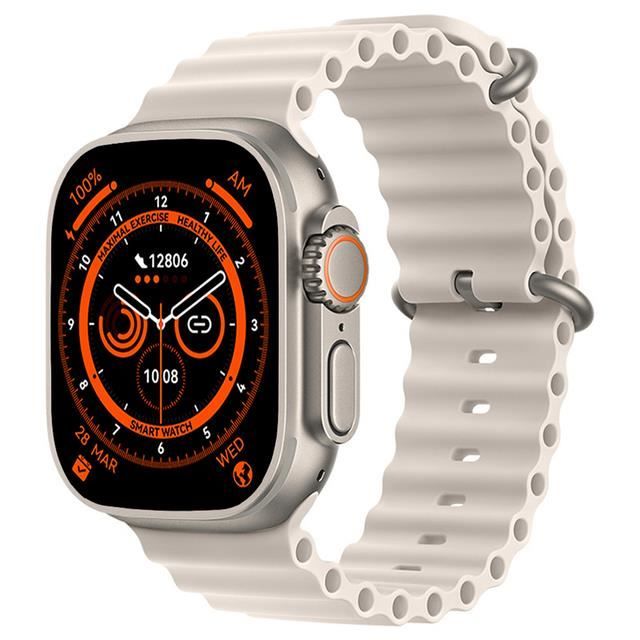 Blanc-Montre intelligente Ultra 8-Smartwatch 8 ultra pour hommes et femmes, montre intelligente, appel Blueto