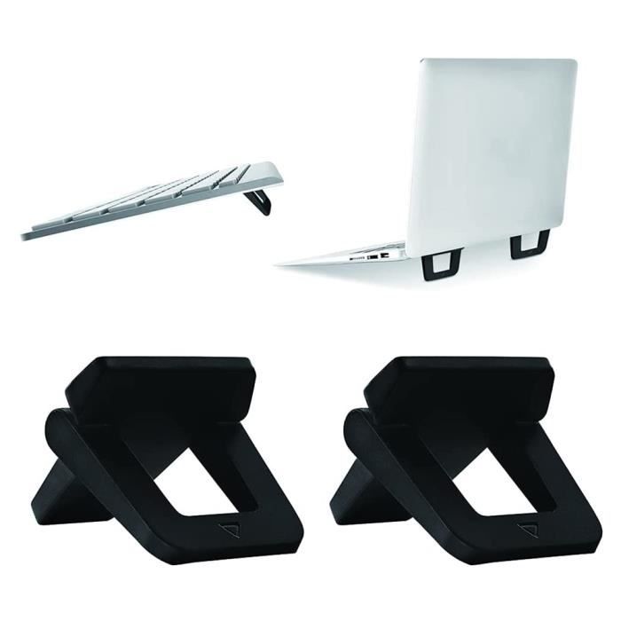 Noir - Mini support de bureau auto-adhésif pour ordinateur portable, support pliable, support rapide pour tab