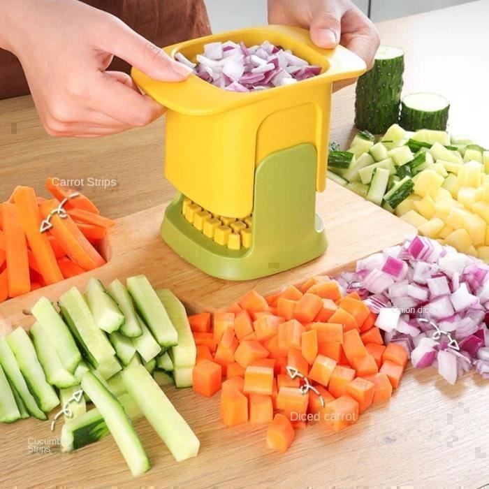Jaune - Trancheuse manuelle pour légumes et fruits, Hachoir, Presseur, Coupe oignon, Fromage, TomTag Cutter,
