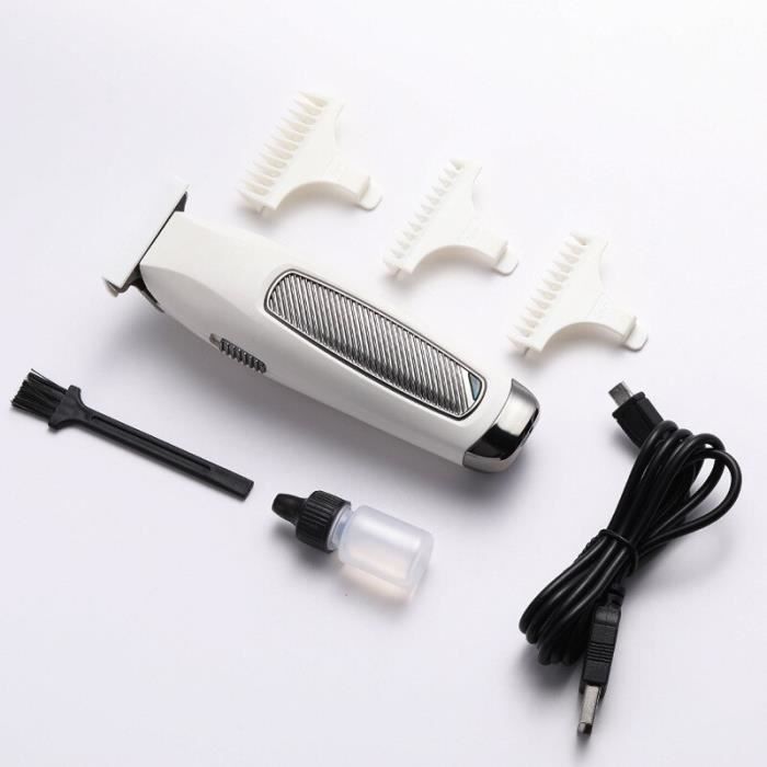 Couleur blanche Tondeuse à Cheveux Professionnelle HTC Pour Hommes, AVEC LAMAME EN FORME DE T, SANS FIL, AVEC